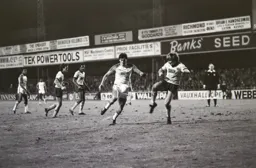 Trevor Aylott goes close