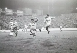 Paul Walsh strikes one of his two