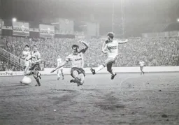 Paul Walsh strikes one of his two