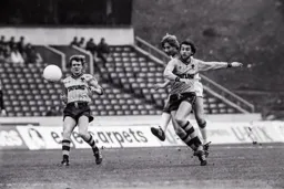 Garry Parker fires in an early shot for the Town
