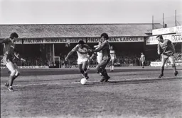 Brian Stein gets past Mark Lawrenson