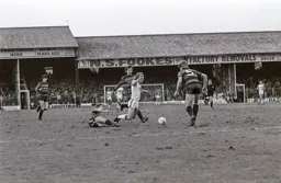 Paul Walsh brought to the ground outside the box