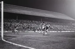 Trevor Aylott feels the full force of a City defender