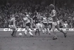 Raddy Antic takes on Terry Butcher