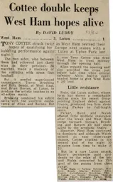 Match Report: West Ham United vs Luton Town FC (17th Apr 1984)
