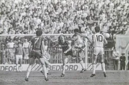 Paul Elliott clears the defence