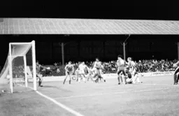 A floored Mal Donaghy sees his header hit the back of the net for the opener