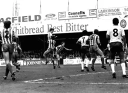 Mal Donaghy heads for goal