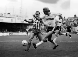 Garry Parker gets a shot in from close range