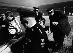 Andy Dibble stretchered off