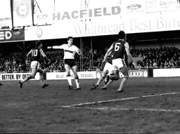 Steve Elliott strikes for goal