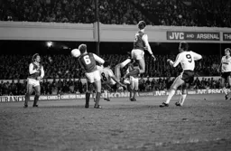 Brian Stein tries an overhead effort which finds itself in the net