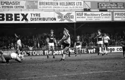 David Preece off to celebrate with the Oak Road crowd