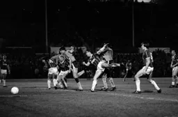 Mick Harford heads in a stoppage time leveller