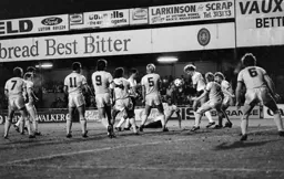 Brian Stein on his own in the Albion box