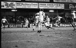 Brian Stein shoots through the defence