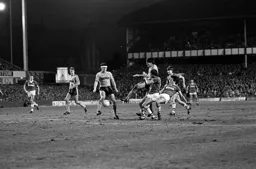 Mick Harford lets fly in the last few minutes