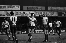 Steve Foster celebrates