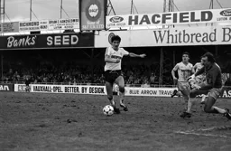 Mick Harford about to shoot