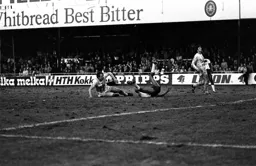 Brian Stein in a heap after scoring