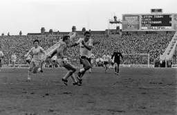 Brian Stein tried to get round Ray Clemence