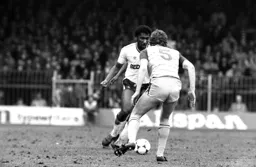 Ricky Hill takes on a Sunderland defender