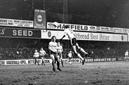 Mark Harford with his trademark header