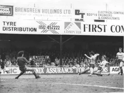 Wayne Turner with the goal that made him a Luton hero and settled the three tie marathon putting the Town in the Quarter Finals