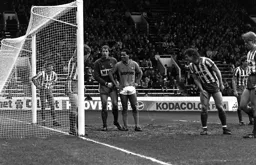 Brian Stein shares a joke with the Wednesday defence