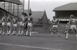 David Preece fires a free kick over the wall