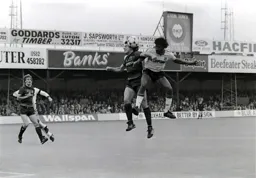 Ricky Hill sends in a powerful header