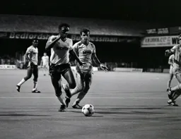 Ricky Hill controls the ball