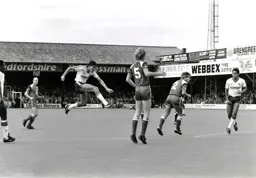 Mick Harford fires in a shot