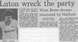 Match Report: West Bromwich Albion vs Luton Town FC (26th Dec 1985)