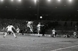 Brian Stein heads in the first goal