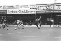 It is just a blur as Mike Newell opens the scoring