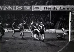 Mike Newell wheels away after netting the first goal