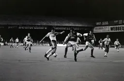 Mick Harford strikes for goal