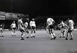 Mick Harford shoots through a static defence