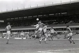 Steve Foster up with the attack