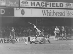 Mark Lawrenson slides in to dispossess Brian Stein