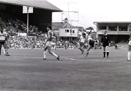 Brian Stein stands on one leg