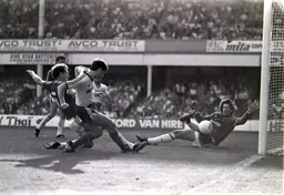Robert Wilson goes close with Phil Parkes beaten