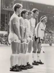 Steve Foster barks out his orders as Town prepare to take a free kick