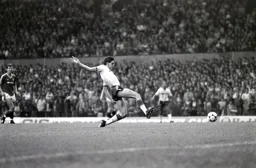 Mike Newell at full stretch to try and reach the ball