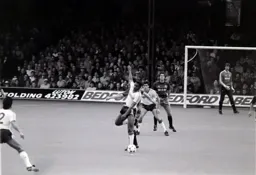 Ricky Hill brings the ball under control