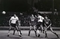 Brian Stein sends a close range header goalwards