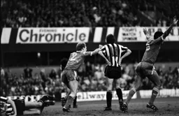 Tim Breacker and Brian Stein salute Town`s second goal