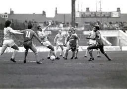 Robert Wilson, Peter Nicholas and Ricky Hill get amongst the City defence