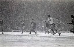 Mick Harford beats the offside trap